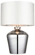 Endon 61198 - Stolná lampa WALDORF 1xE27/10W/230V lesklý chróm/biela