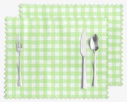Goldea prestieranie na stôl teflónové - zelené kocky - sada 2ks 30 x 40 cm