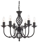 Searchlight 3379-6 - Luster na reťazi ZANZIBAR 6xE14/60W/230V