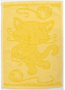 Detský uterák BEBÉ mačička žltý 30x50 cm