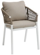 Hliníkové jedálenské kreslo COLUMBIA (biela)