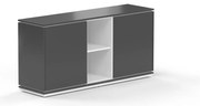 Nízka skriňa Creator 162,8 x 44,5 x 80,3 cm, biela / antracit
