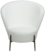 Biele kreslo z textílie buklé Orbit – DAN-FORM Denmark