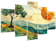 Obraz - Ilustrácia krajiny (150x105 cm)