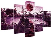 Obraz - Očarovaná dedina (150x105 cm)