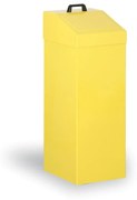 Kovový odpadkový kôš na triedený odpad, 100 l, žltý