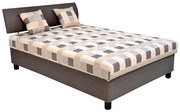 Čalúnená posteľ s úložným priestorom a matracom GEORGE 140x200 cm hnedá