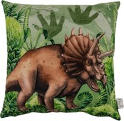 Dekoratívny vankúšik TRICERATOPS 40x40 cm, zelený