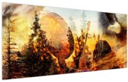 Obraz - Šamanský motív (120x50 cm)