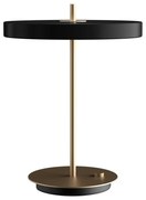 Čierna LED stolová lampa so stmievačom s kovovým tienidlom (výška 41,5 cm) Asteria Table – UMAGE