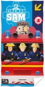 Plážová osuška Požiarnik Sam - Výjazd hasičov - 100% bavlna - 70 x 140 cm