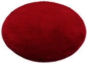 ROUTNER Kúpeľňová predložka COTTON Červená 20104 - Červená / Kruh Ø 90 cm 20104