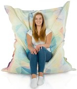 Veľký relaxačný vankúš Pastel Abstract – moderný dizajn a pohodlie pre každého Veľkosť: XXL