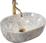 Rea Amelia, umývadlo na dosku 480x345x135 mm, imitácia kameňa, REA-U0625
