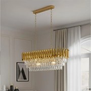 Brilagi - Luster na reťazi ECLIPSE 10xE14/10W/230V 78x28 cm zlatý