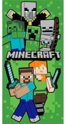 Zelená bavlnená detská osuška 70x140 cm Minecraft Let´s Survive – Jerry Fabrics