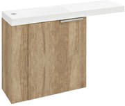 Sapho Sapho, LATUS VI umývadlová skrinka 50x50x22 cm, ľavá, dub Alabama, LT615-2222