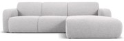 Svetlosivá rohová pohovka z textílie bouclé (pravý roh) Molino – Micadoni Home