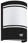 Eglo 99566 - Vonkajšie nástenné svietidlo so senzorom CERNO 1xE27/40W/230V IP44
