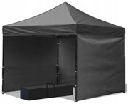 Trojstenný párty stan bez okien čierna 3m x 3m