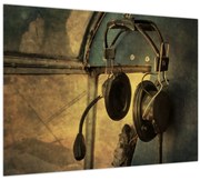 Obraz - Vintage letecké slúchadlá (70x50 cm)