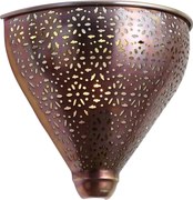 Orientálna nástenná lampa medená so vzorom - Muraf