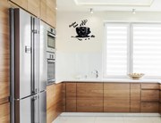 Moderné nástenné hodiny COFFE TIME 3D BLACK