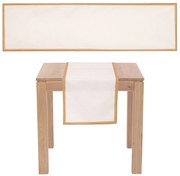 Vianočný behúň so zlatými okrajmi krémová, 150 x 40 xm