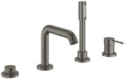 Vaňová batéria GROHE Essence New s vaňovým setom Brushed Hard Graphite 19578AL1