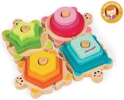 Drevená skladačka a vkladačka Korytnačky - Učíme sa tvary a farby