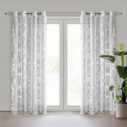 ZÁCLONA NA KRÚŽKOCH DELIA 140X250 CM LISTY