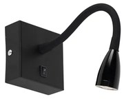 Moderná flexibilná nástenná lampa čierna LED - Flex