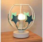 Detská stolná lampa STARS 1xE27/15W/230V tyrkysová/biela