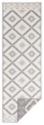 Sivo-krémový vonkajší koberec NORTHRUGS Malibu, 80 x 350 cm