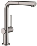 Hansgrohe M54, drezová batéria Talis s výsuvnou spŕškou, sBox, kartáčovaný čierny chróm, HAN-72809340
