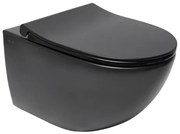 WC závesné SAT Infinitio vrátane dosky softclose, zadný odpad SATINF011RREXPBKM