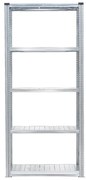 Policový kovový regál TRANSFORM, základná sekcia, 2500x900x600 mm