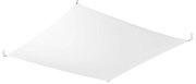 Stropné svietidlo Luna, 1x biele textilné tienidlo, (140 cm)