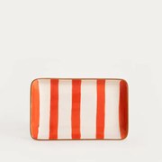 Dekoračný tanier TORRIT biely / oranžový 775161