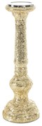SKLENENÝ SVIETNIK MELIA (FI) 13X40 CM ZLATÁ