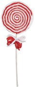 Bielo-červený vianočný zápich lízanky Lollipop - 15*1*41 cm