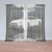Sablio Záclony Nissan GTR 35 Čierny: 2ks 150x250cm