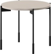 Okrúhly konferenčný stolík Sonatia 45 cm na kovových nohách - kasmír