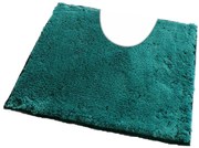 ROUTNER Kúpeľňová predložka COTTON Petrolejová 20118 - Petrolejová / 50 x 50 cm WC s výkrojom 20118