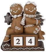 Vianočný adventný kalendár s perníčkami Gingerbread - 11*4*13 cm