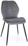 Stolička Mike Velvet sivá
