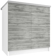 Kuchynská skrinka Belini spodná 80 cm šedý antracit Glamour Wood s pracovnou doskou  TOR SD80/0/WT/GW/0/E