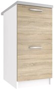 Kuchynská skrinka Belini spodná 40 cm dub sonoma s pracovnou doskou TOR SD2-40/0/WT/DS/0/E