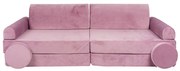 Variabilná detská pohovka MeowBaby® Premium, Velvet Pink