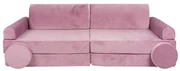 Variabilná detská pohovka MeowBaby® Premium, Velvet Pink